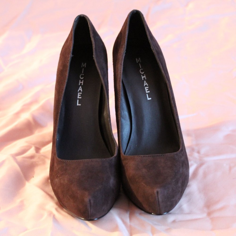 Brown Suede Pumps